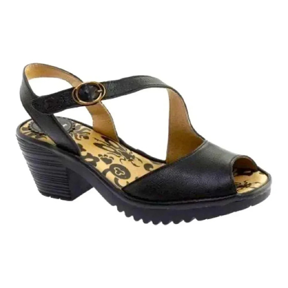 NWOT Fly London Wyno Chunky Heel Sandal - Picture 1 of 8
